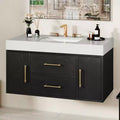 40 Inch Floating Vanity Set with 2 Closing Doors 2 Drawers Storage Cabinet