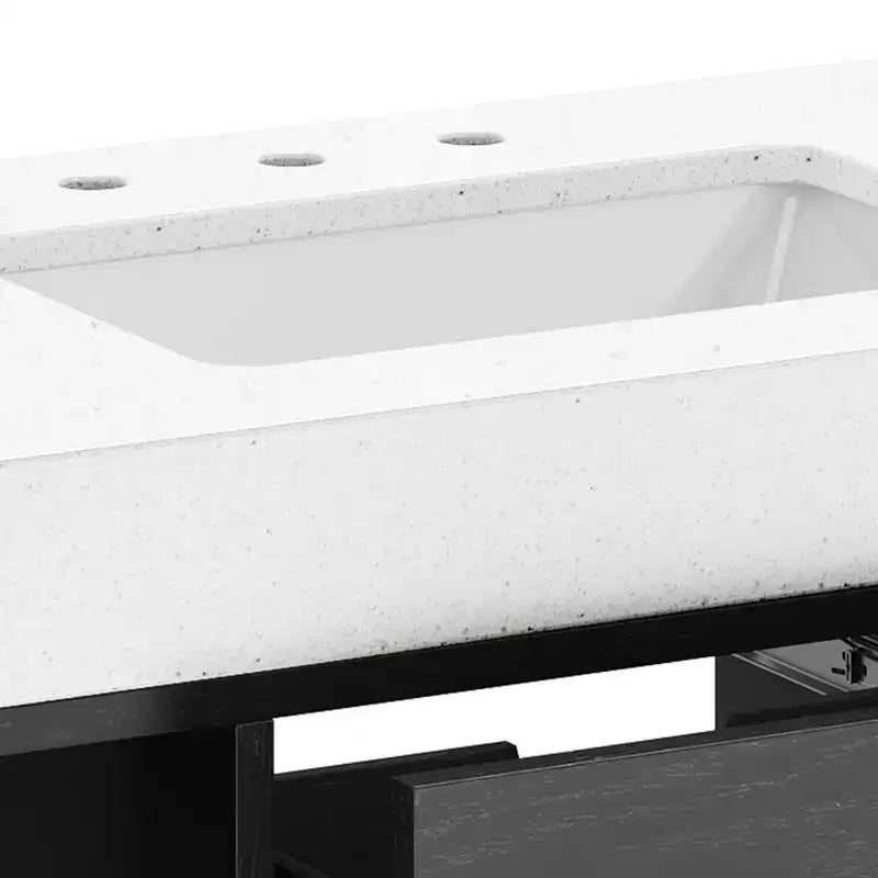 40 Inch Floating Vanity Set with 2 Closing Doors 2 Drawers Storage Cabinet