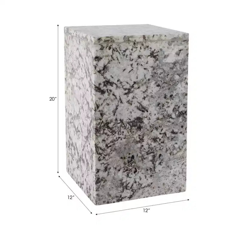 Marble Accent Table - Modern Contemporary Pedestal Design with Sleek Geometric Lines and Decorative Minimalist Aesthetic for Trend-Forward Interiors
