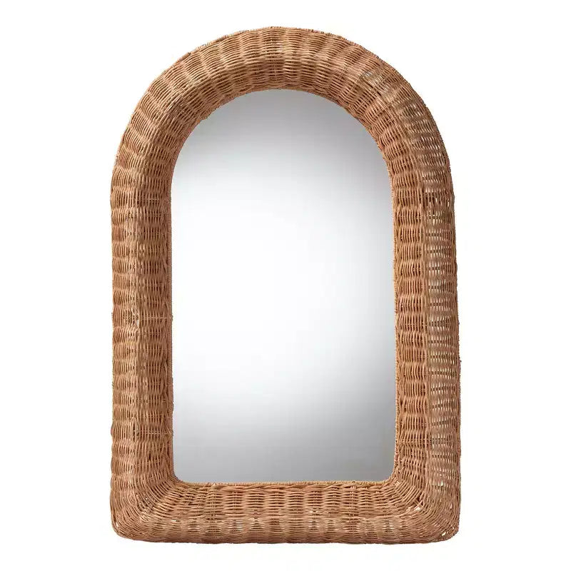 bali & pari Brisia Arched Rattan Wall Mirror