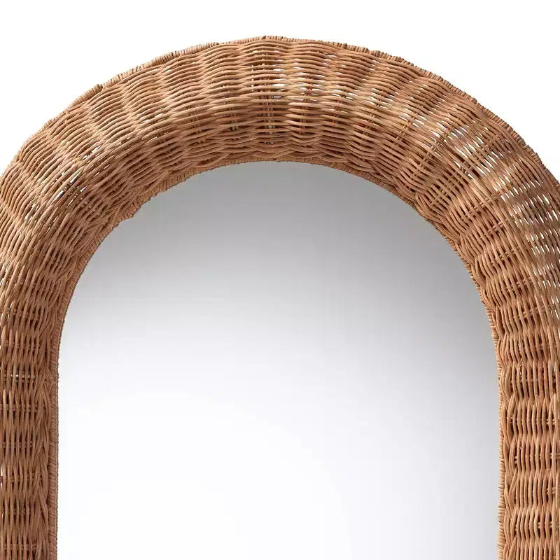 bali & pari Brisia Arched Rattan Wall Mirror