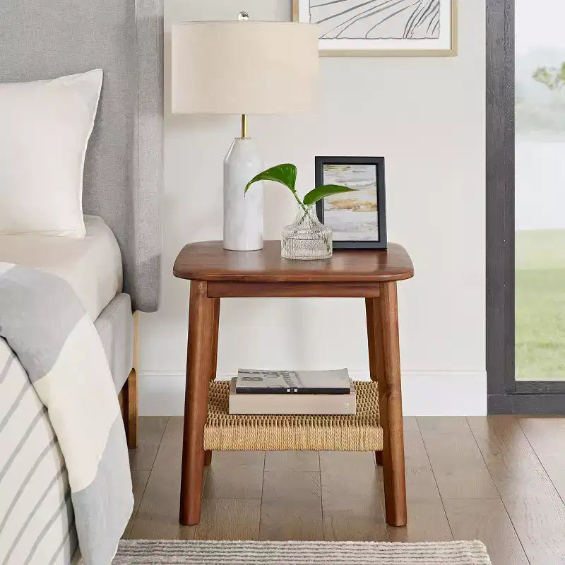 Alaterre Calais Acacia Wood Side Table, Chestnut