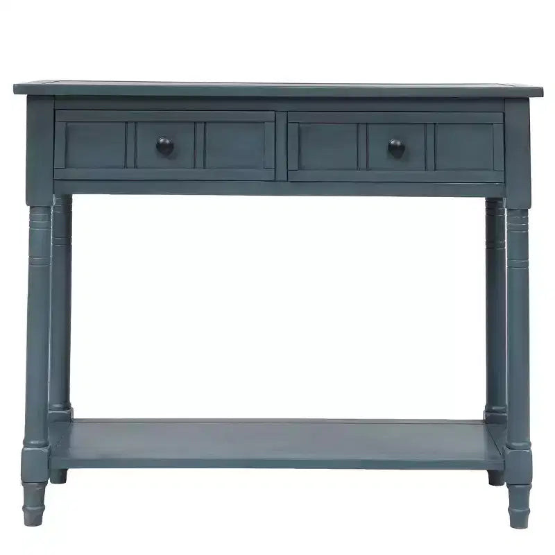 Okak 35IN Farmhouse Console Table, Entryway Table with Two Drawers and Bottom Shelf, Hallway Table for Living Room, Entrance