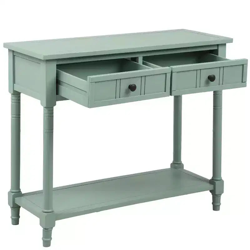 Okak 35IN Farmhouse Console Table, Entryway Table with Two Drawers and Bottom Shelf, Hallway Table for Living Room, Entrance