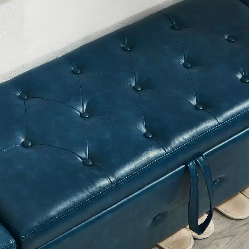 GDFStudio Gabriella Mid-Century Modern Faux Leather Upholstered Tufted Storage Bench