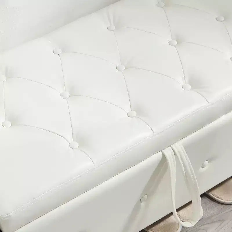 GDFStudio Gabriella Mid-Century Modern Faux Leather Upholstered Tufted Storage Bench