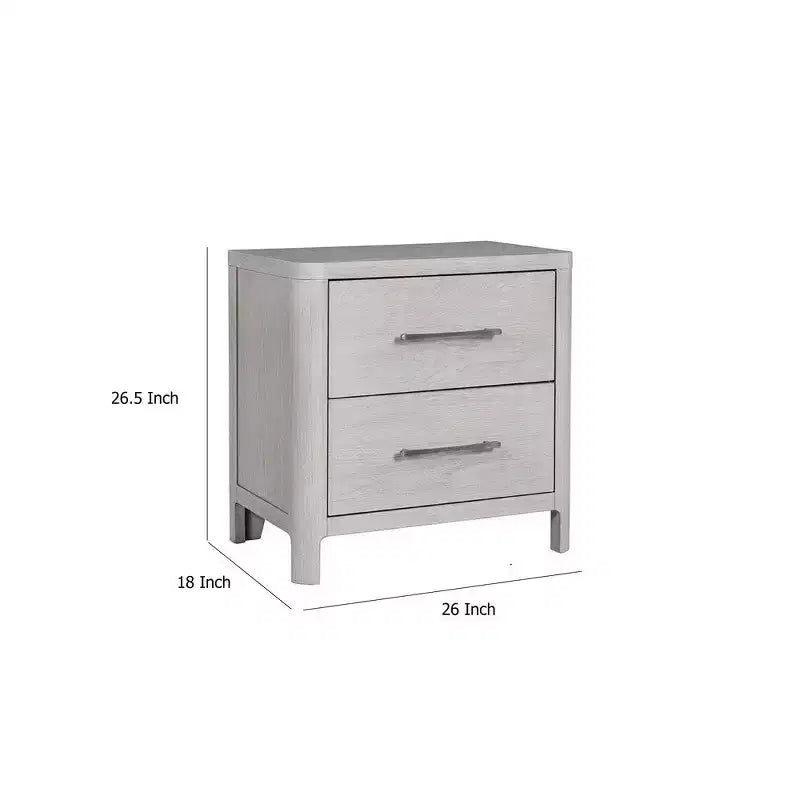 Royal Hampton Nightstand, 2 Drawers, USB A-C, 27 Inch