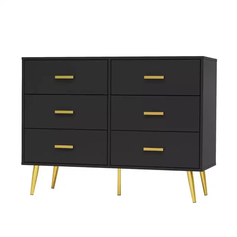 Console Table with 6-Drawer,Tall Dresser for Bedroom, Tall Chest of Drawers Tower, Storage Dresser Organizer Units