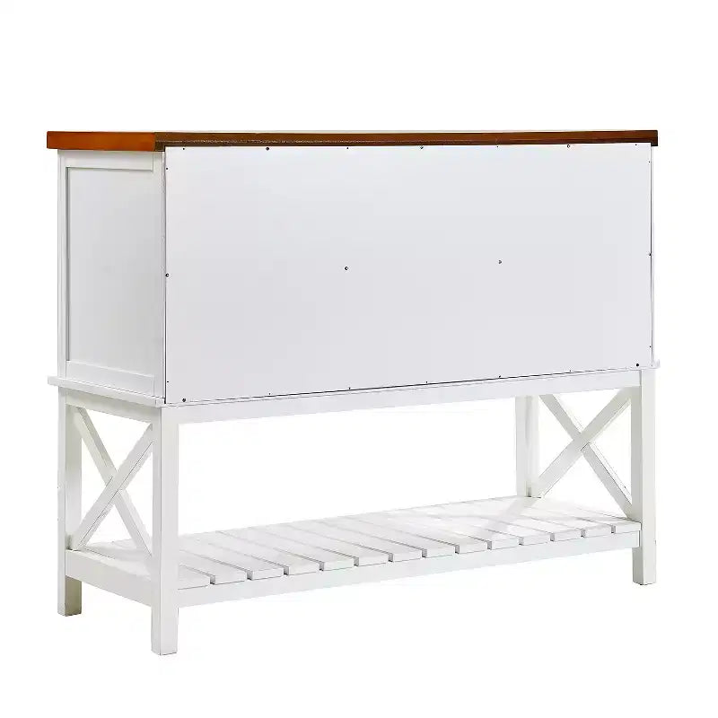 47 Wine Bar Cabinet Coffee Bar Cabinet with Wine Rack &Drawer Farmhouse Kitchen Buffet Cabinet with 2 Door &Bottom Shelf for Dining Room Living Room