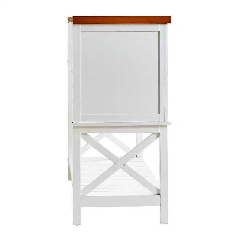 47 Wine Bar Cabinet Coffee Bar Cabinet with Wine Rack &Drawer Farmhouse Kitchen Buffet Cabinet with 2 Door &Bottom Shelf for Dining Room Living Room