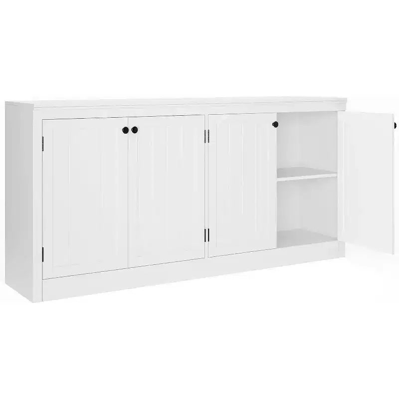4-Door Sideboard Cabinet, Modern Storage Buffet for Dining Room, Living Room and Office Use, Ample Storage Space