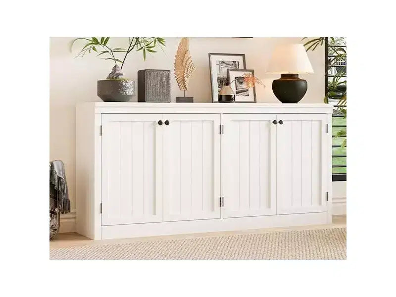 4-Door Sideboard Cabinet, Modern Storage Buffet for Dining Room, Living Room and Office Use, Ample Storage Space