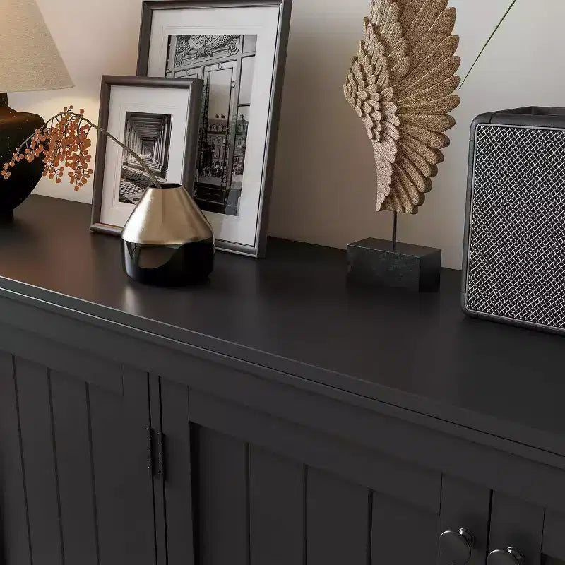 4-Door Sideboard Cabinet, Modern Storage Buffet for Dining Room, Living Room and Office Use, Ample Storage Space