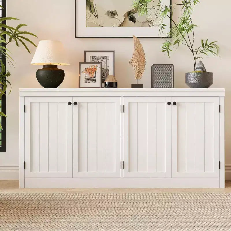 4-Door Sideboard Cabinet, Modern Storage Buffet for Dining Room, Living Room and Office Use, Ample Storage Space