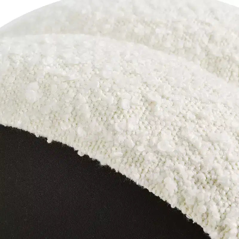 GDFStudio Rattler 18.5 Round Boucl Floor Cushion Ottoman