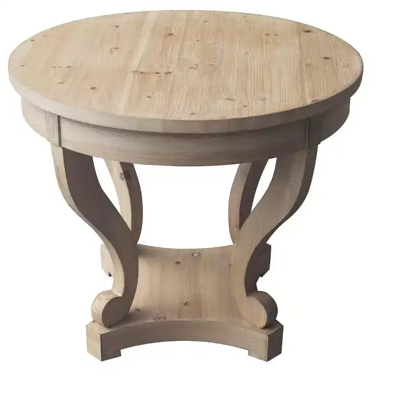 Okak 55IN Vintage Round Dining Table for 6 Person, Kitchen Table with Thick Tabletop, Dinner Table for Dining Room, Living Room