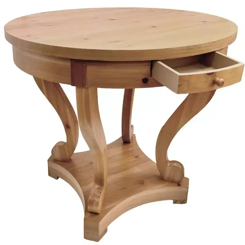Okak 55IN Vintage Round Dining Table for 6 Person, Kitchen Table with Thick Tabletop, Dinner Table for Dining Room, Living Room