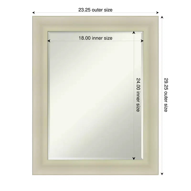 Amanti Art Oliver Half-Inch-Bevel Wood Framed Bathroom Vanity Wall Mirror