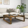 vidaXL Smoked Oak Rectangular Coffee Table - Modern Engineered Wood Accent Table for Living Room/Lounge - 39.4x39.4x13.8