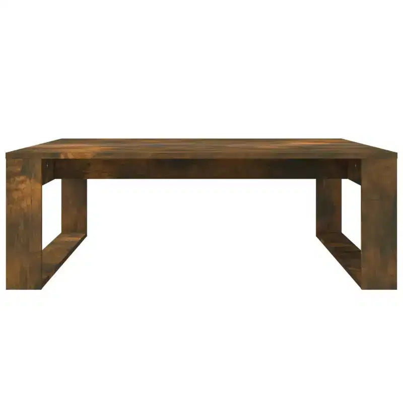 vidaXL Smoked Oak Rectangular Coffee Table - Modern Engineered Wood Accent Table for Living Room/Lounge - 39.4x39.4x13.8