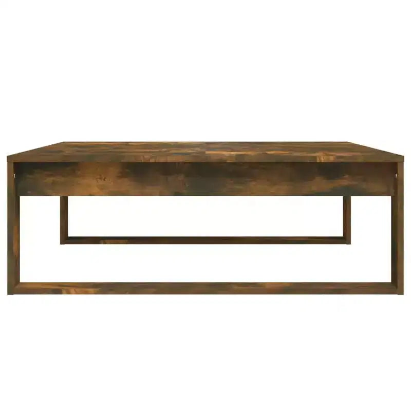 vidaXL Smoked Oak Rectangular Coffee Table - Modern Engineered Wood Accent Table for Living Room/Lounge - 39.4x39.4x13.8