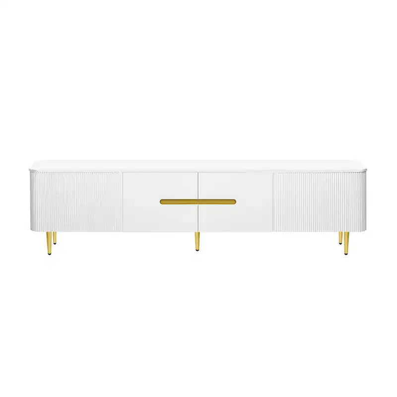 78 Modern Fluted TV Stand for 65/70/75/80 inch TV,Entertainment Center with Storage Low Profile TV and Media Console for Living Room,Cord Management