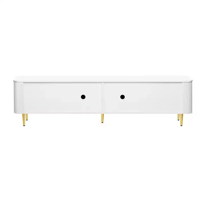 78 Modern Fluted TV Stand for 65/70/75/80 inch TV,Entertainment Center with Storage Low Profile TV and Media Console for Living Room,Cord Management