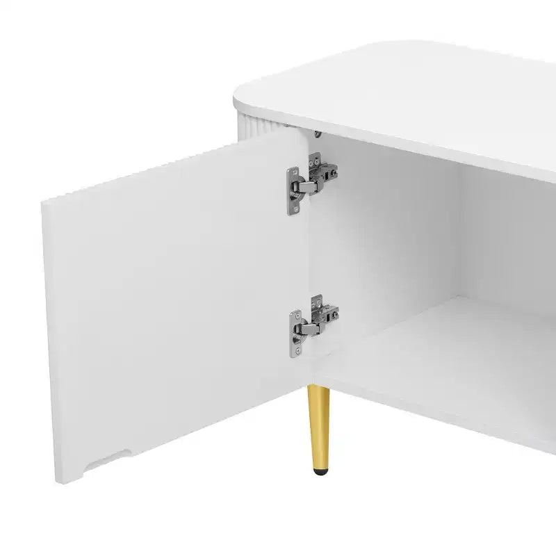 78 Modern Fluted TV Stand for 65/70/75/80 inch TV,Entertainment Center with Storage Low Profile TV and Media Console for Living Room,Cord Management