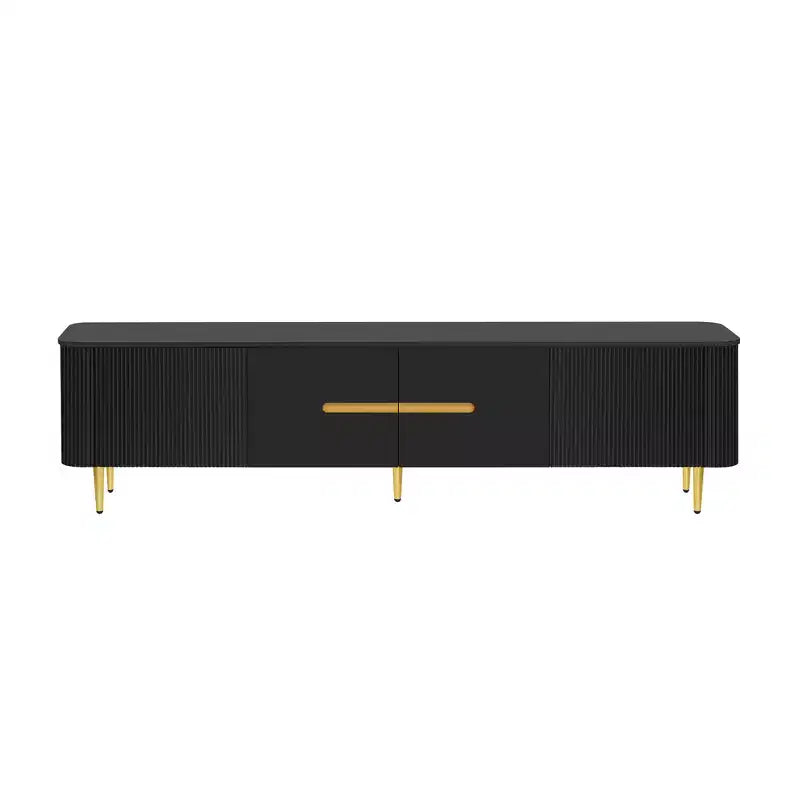 78 Modern Fluted TV Stand for 65/70/75/80 inch TV,Entertainment Center with Storage Low Profile TV and Media Console for Living Room,Cord Management