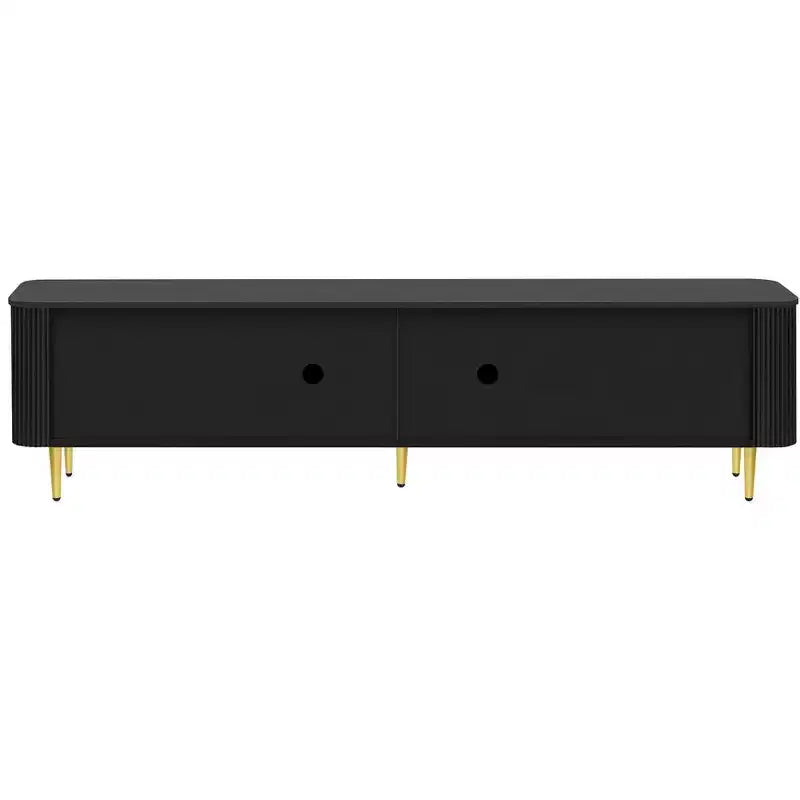 78 Modern Fluted TV Stand for 65/70/75/80 inch TV,Entertainment Center with Storage Low Profile TV and Media Console for Living Room,Cord Management