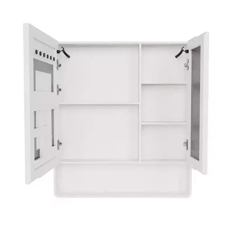 FAMYYT 32 in. W x35 in. H Aluminum Medicine Cabinet with Mirror and Light, Anti-fog, Easy to install