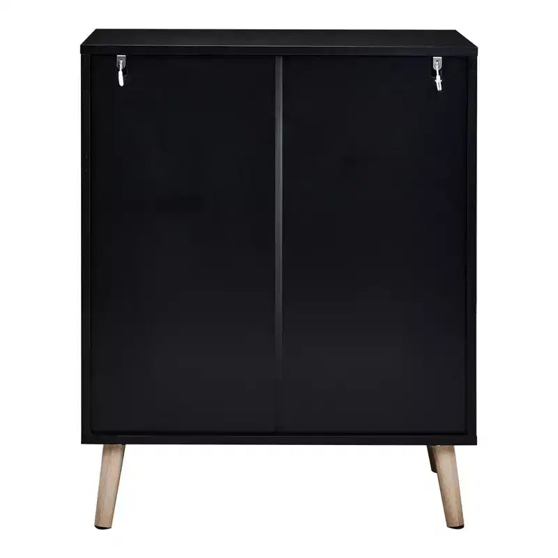 Karl Home Modern Rattan 18 Pair Shoe Storage Cabinet