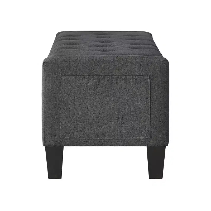 45 Storage Ottoman Bench, Upholstered Entryway Bench with Safety Hinge for Bedroom, Living Room - ModernLuxe