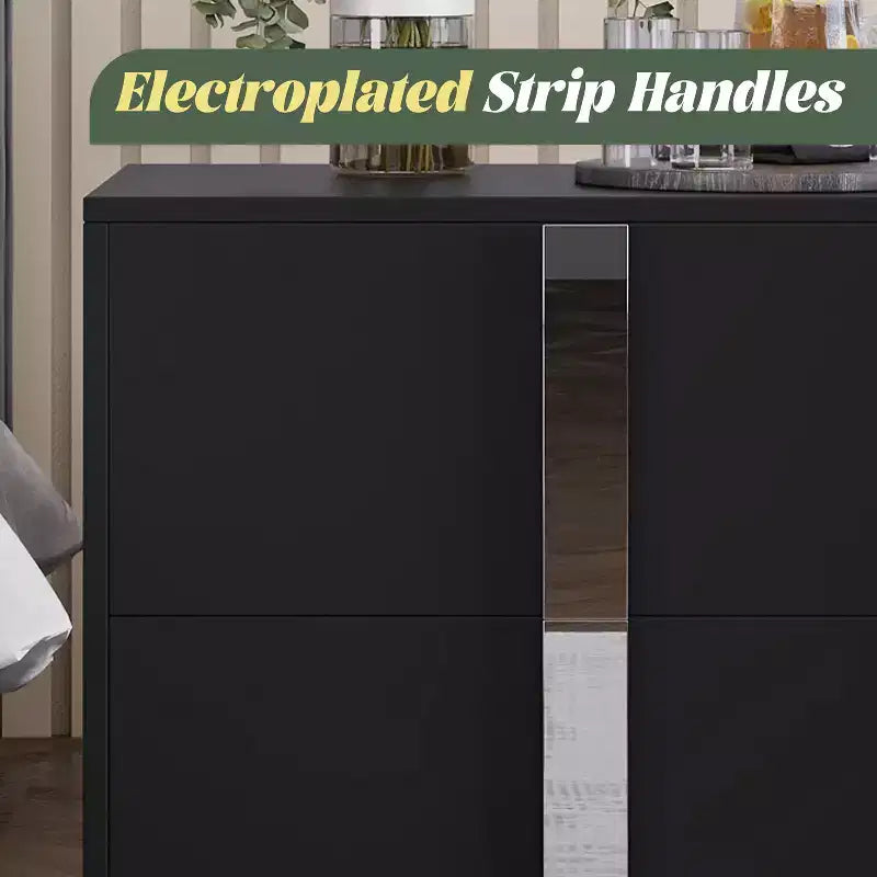 Modern End Sleek Modern 1 Drawer with Mirrored Accent Nightstand for Bedroom Living Room