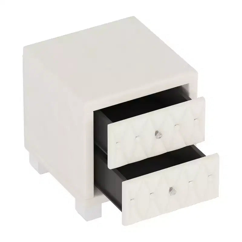 Elegant Velvet Luxury Velvet 2 Drawer Nightstand for Bedroom Living Room