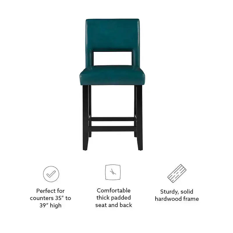 24 Vega Counter Height Barstool Hardwood - Linon