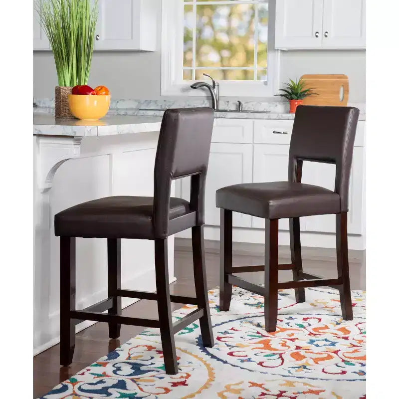 24 Vega Counter Height Barstool Hardwood - Linon