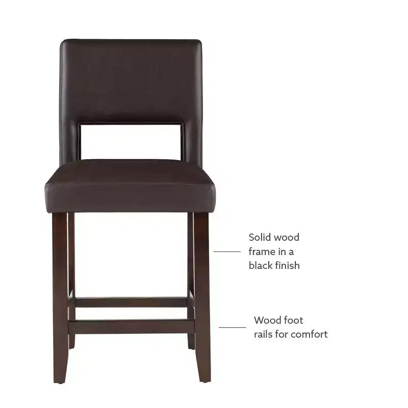 24 Vega Counter Height Barstool Hardwood - Linon