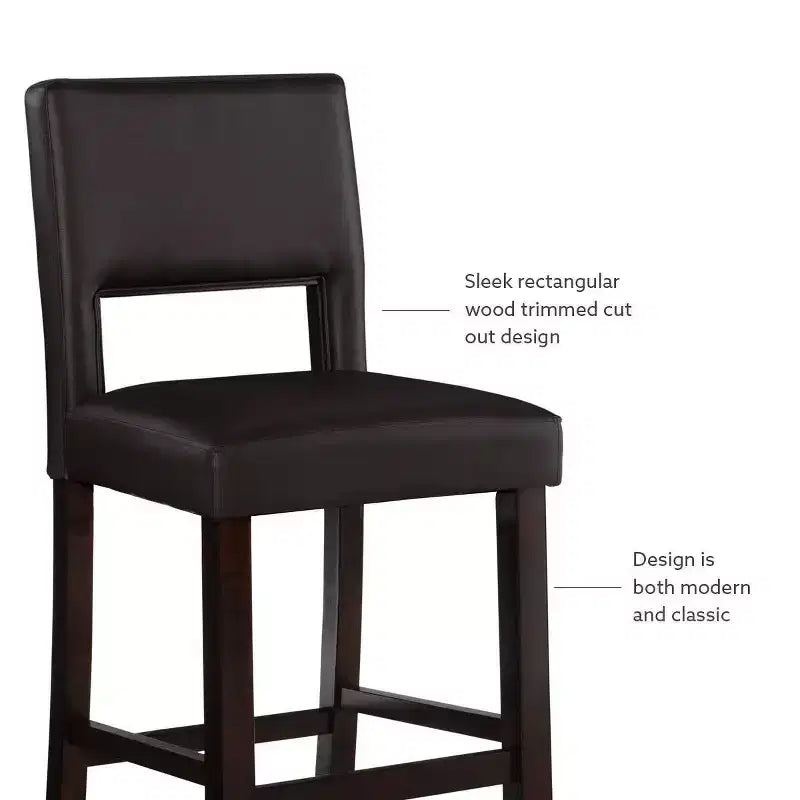 24 Vega Counter Height Barstool Hardwood - Linon