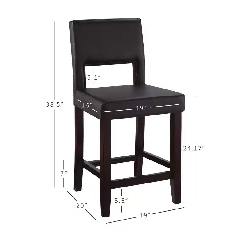 24 Vega Counter Height Barstool Hardwood - Linon