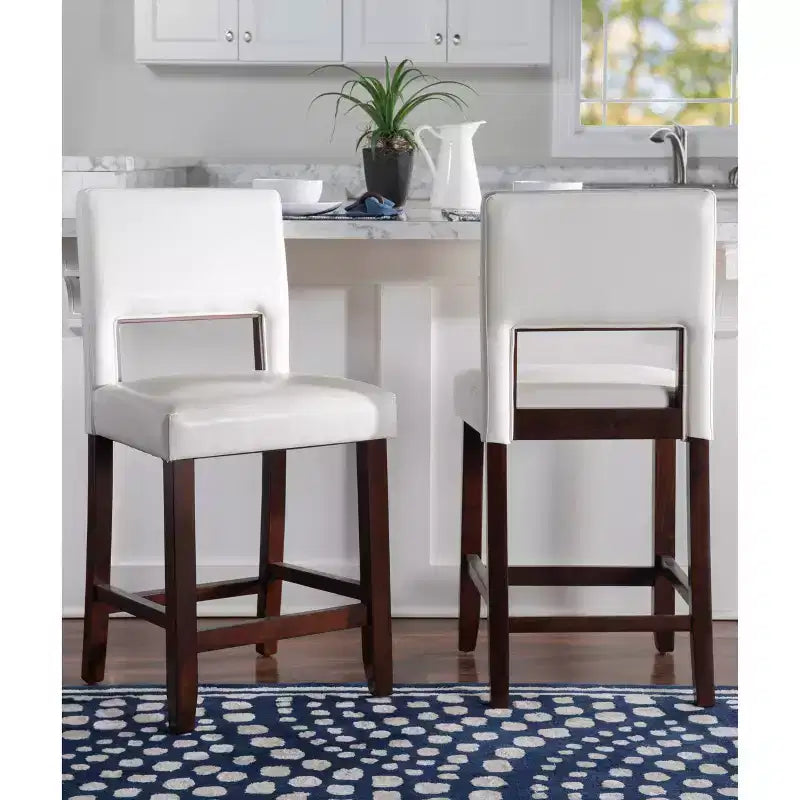 24 Vega Counter Height Barstool Hardwood - Linon