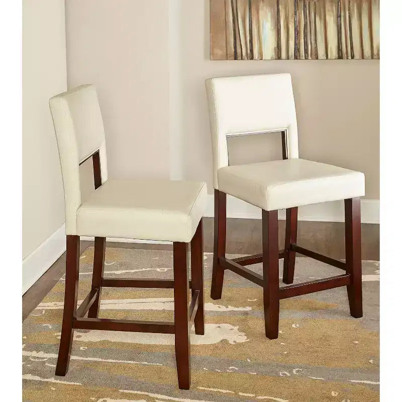 24 Vega Counter Height Barstool Hardwood - Linon