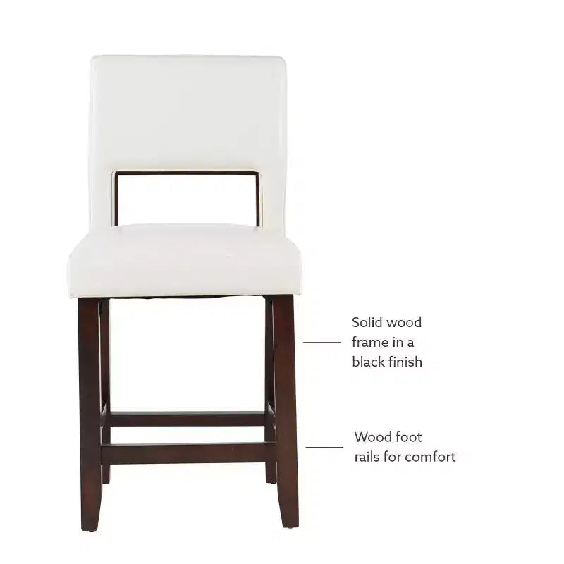 24 Vega Counter Height Barstool Hardwood - Linon