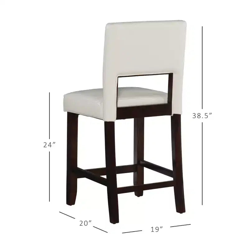 24 Vega Counter Height Barstool Hardwood - Linon
