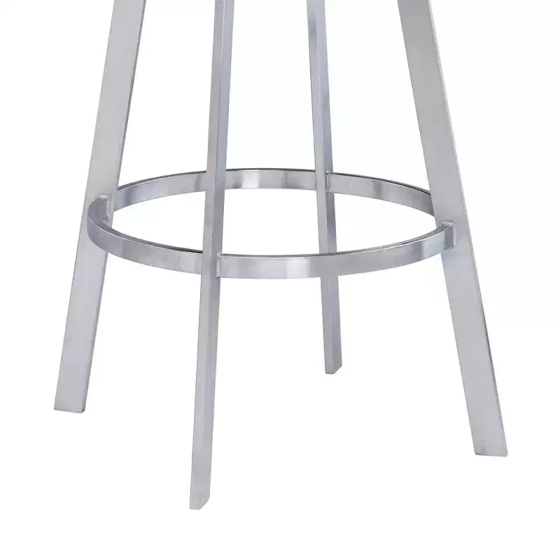 26" Saturn Faux Leather Counter Height Barstool: Swivel, Low Back, Armen Living