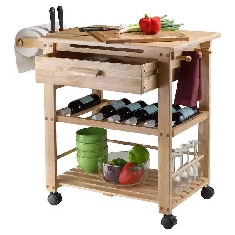 Finland Kitchen Cart Wood/Natural - Winsome