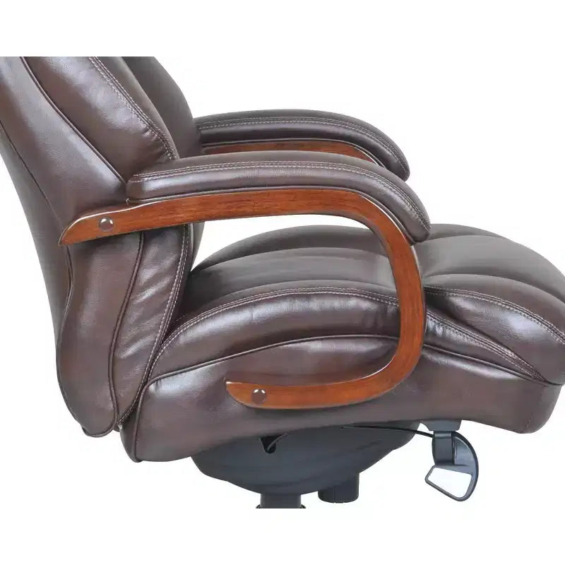 Big & Tall Executive Chair Brown - La-Z-Boy: Memory Foam, Ergonomic, 400 lbs Capacity