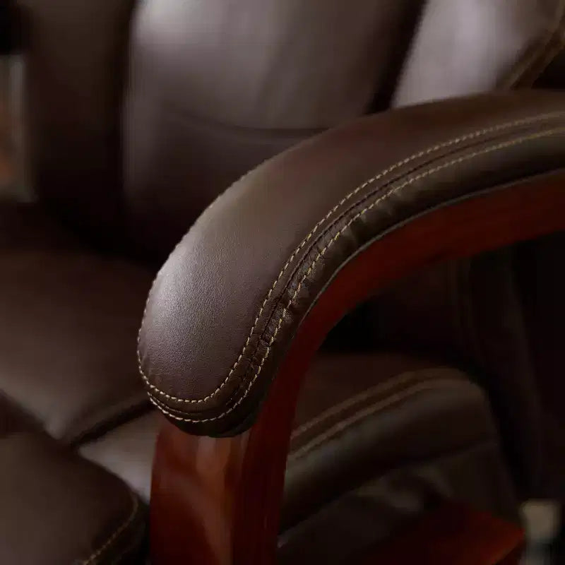 Big & Tall Executive Chair Brown - La-Z-Boy: Memory Foam, Ergonomic, 400 lbs Capacity