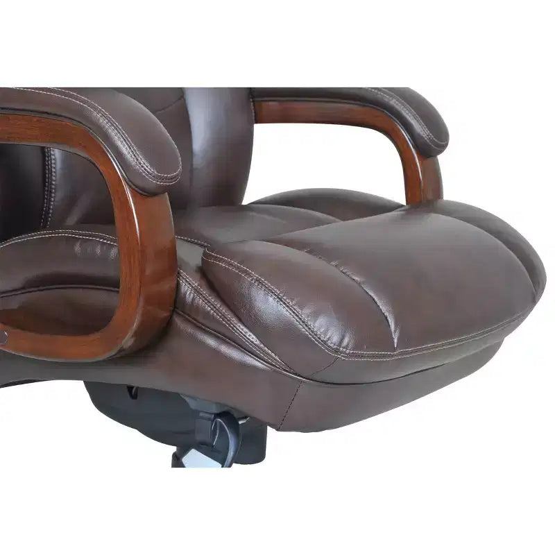 Big & Tall Executive Chair Brown - La-Z-Boy: Memory Foam, Ergonomic, 400 lbs Capacity