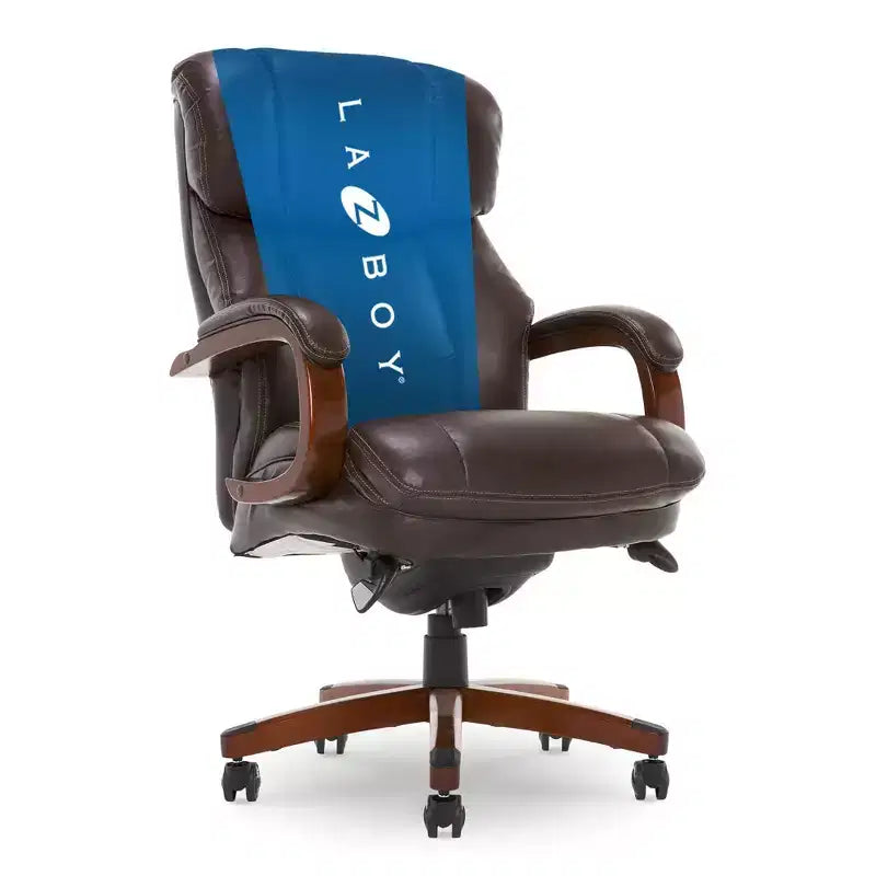 Big & Tall Executive Chair Brown - La-Z-Boy: Memory Foam, Ergonomic, 400 lbs Capacity